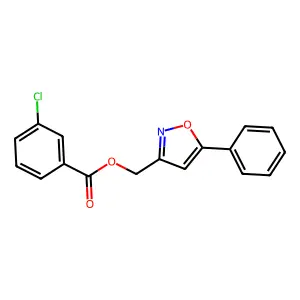 (5-Phenyl-1,2-oxazol-3-yl)methyl 3-chlorobenzoate structure