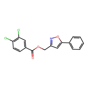 (5-Phenyl-3-isoxazolyl)methyl 3,4-dichlorobenzenecarboxylate structure