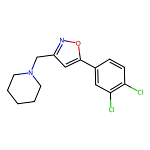 1-{[5-(3,4-Dichlorophenyl)-3-isoxazolyl]methyl}piperidine structure