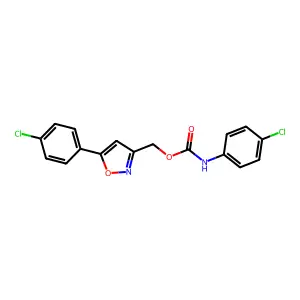 [5-(4-chlorophenyl)-1,2-oxazol-3-yl]methyl N-(4-chlorophenyl)carbamate structure