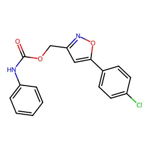 [5-(4-chlorophenyl)-1,2-oxazol-3-yl]methyl N-phenylcarbamate structure