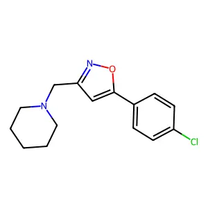1-{[5-(4-Chlorophenyl)-3-isoxazolyl]methyl}piperidine structure