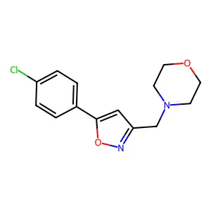 4-{[5-(4-Chlorophenyl)-3-isoxazolyl]methyl}morpholine structure