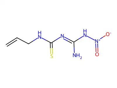 1-nitro 3-(N-allyl thiocarbamoyl) guanidine structure