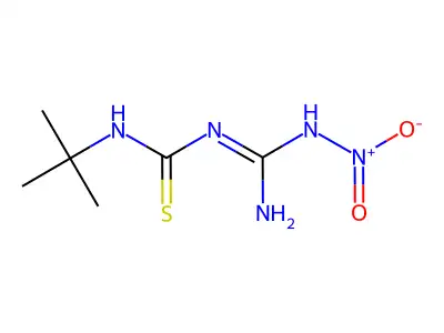 1-[Amino(nitramido)methylidene]-3-tert-butylthiourea structure