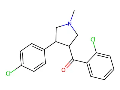 (2-chlorophenyl)[4-(4-chlorophenyl)-1-methyltetrahydro-1H-pyrrol-3-yl]methanone structure