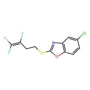 5-Chloro-1,3-benzoxazol-2-yl 3,4,4-trifluoro-3-butenyl sulfide structure