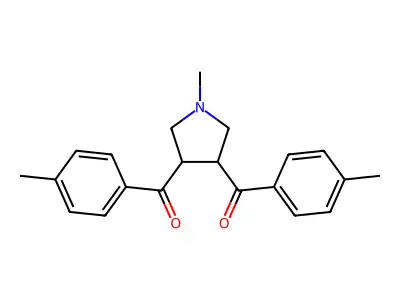 [1-methyl-4-(4-methylbenzoyl)tetrahydro-1H-pyrrol-3-yl](4-methylphenyl)methanone structure