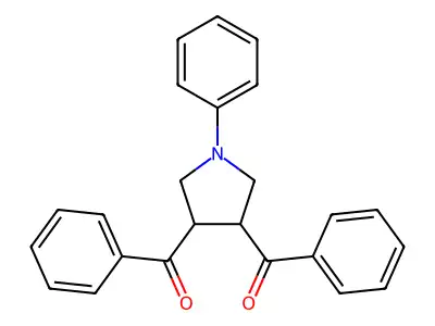 (4-benzoyl-1-phenyltetrahydro-1H-pyrrol-3-yl)(phenyl)methanone structure