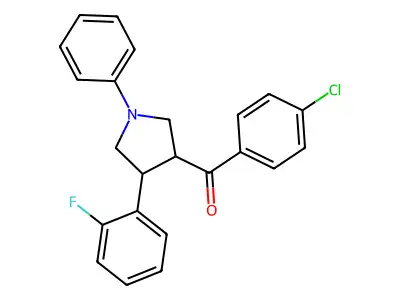 (4-chlorophenyl)[4-(2-fluorophenyl)-1-phenyltetrahydro-1H-pyrrol-3-yl]methanone structure