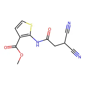 Methyl 2-[(3,3-dicyanopropanoyl)amino]-3-thiophenecarboxylate structure