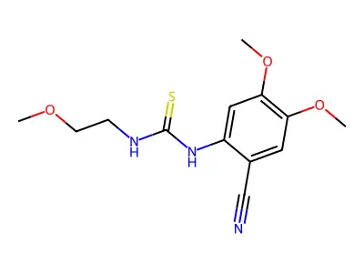 1-(2-Cyano-4,5-dimethoxyphenyl)-3-(2-methoxyethyl)thiourea structure