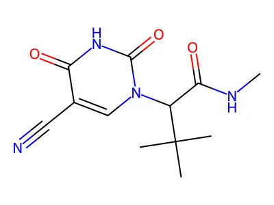 2-[5-cyano-2,4-dioxo-3,4-dihydro-1(2H)-pyrimidinyl]-N,3,3-trimethylbutanamide structure