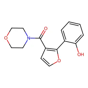 [2-(2-Hydroxyphenyl)-3-furyl](morpholino)methanone structure