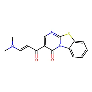 3-[3-(Dimethylamino)prop-2-enoyl]pyrimido[2,1-b][1,3]benzothiazol-4-one structure