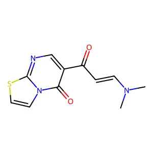 6-[3-(dimethylamino)prop-2-enoyl]-5H-[1,3]thiazolo[3,2-a]pyrimidin-5-one structure