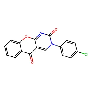 3-(4-chlorophenyl)-2H-chromeno[2,3-d]pyrimidine-2,5(3H)-dione structure