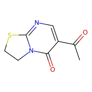 6-acetyl-2,3-dihydro-5H-[1,3]thiazolo[3,2-a]pyrimidin-5-one structure