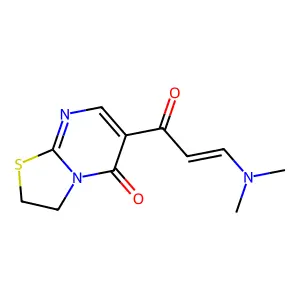 6-[3-(dimethylamino)prop-2-enoyl]-2H,3H,5H-[1,3]thiazolo[3,2-a]pyrimidin-5-one structure