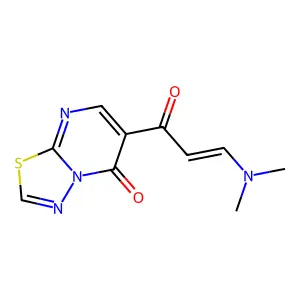 6-[3-(Dimethylamino)prop-2-enoyl]-[1,3,4]thiadiazolo[3,2-a]pyrimidin-5-one structure