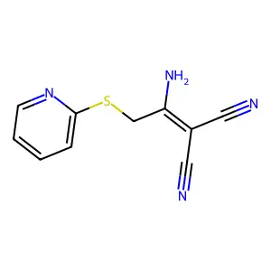 2-(1-Amino-2-(2-pyridinylsulfanyl)ethylidene)malononitrile structure