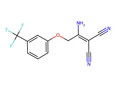 2-(1-Amino-2-(3-(trifluoromethyl)phenoxy)ethylidene)propanedinitrile structure