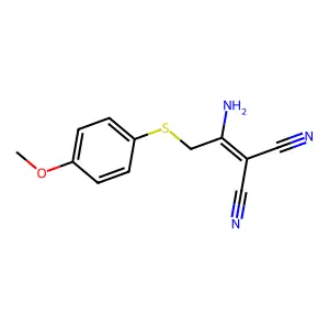 2-(1-Amino-2-((4-methoxyphenyl)sulfanyl)ethylidene)malononitrile structure