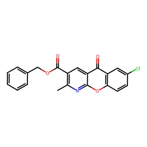 benzyl 7-chloro-2-methyl-5-oxo-5H-chromeno[2,3-b]pyridine-3-carboxylate structure