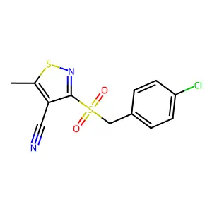 3-[(4-Chlorobenzyl)sulfonyl]-5-methyl-4-isothiazolecarbonitrile structure