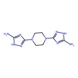 5-[4-(3-amino-1H-1,2,4-triazol-5-yl)piperazino]-1H-1,2,4-triazol-3-amine structure