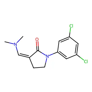 (3E)-1-(3,5-dichlorophenyl)-3-(dimethylaminomethylidene)pyrrolidin-2-one structure