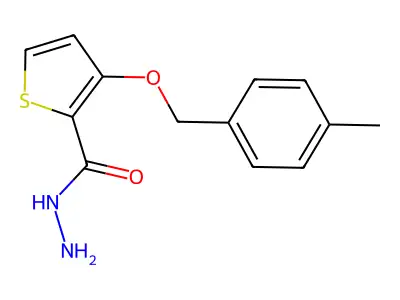 3-((4-Methylbenzyl)oxy)thiophene-2-carbohydrazide structure