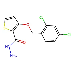 3-[(2,4-Dichlorophenyl)methoxy]thiophene-2-carbohydrazide structure