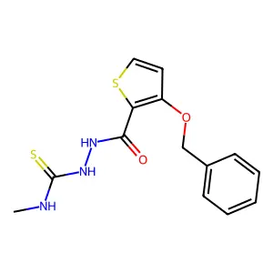2-{[3-(benzyloxy)-2-thienyl]carbonyl}-N-methyl-1-hydrazinecarbothioamide structure
