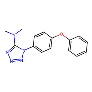 N,N-dimethyl-1-(4-phenoxyphenyl)-1H-1,2,3,4-tetraazol-5-amine structure