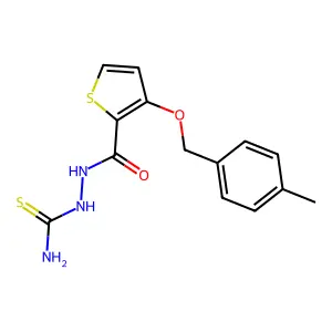 2-({3-[(4-Methylbenzyl)oxy]-2-thienyl}carbonyl)-1-hydrazinecarbothioamide structure