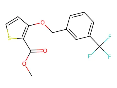 Methyl 3-{[3-(trifluoromethyl)benzyl]oxy}-2-thiophenecarboxylate structure