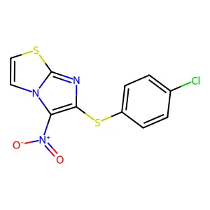 4-Chlorophenyl 5-nitroimidazo[2,1-b][1,3]thiazol-6-yl sulfide structure