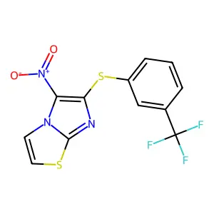 5-Nitro-6-{[3-(trifluoromethyl)phenyl]sulfanyl}imidazo[2,1-b][1,3]thiazole structure