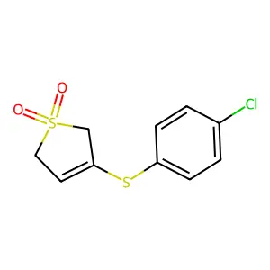 3-(4-Chlorophenyl)sulfanyl-2,5-dihydrothiophene 1,1-dioxide structure