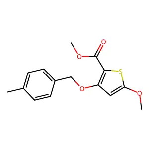Methyl 5-methoxy-3-[(4-methylphenyl)methoxy]thiophene-2-carboxylate structure