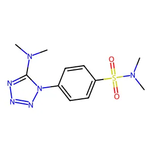 4-[5-(dimethylamino)-1H-1,2,3,4-tetraazol-1-yl]-N,N-dimethylbenzenesulfonamide structure