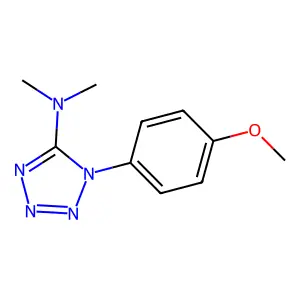 1-(4-methoxyphenyl)-N,N-dimethyl-1H-1,2,3,4-tetraazol-5-amine structure