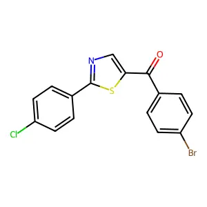 (4-Bromophenyl)[2-(4-chlorophenyl)-1,3-thiazol-5-yl]methanone structure