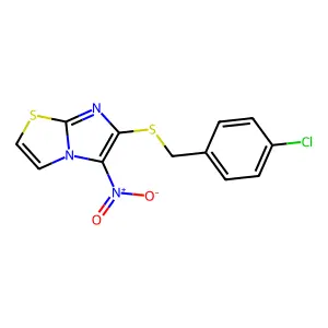 4-Chlorobenzyl 5-nitroimidazo[2,1-b][1,3]thiazol-6-yl sulfide structure