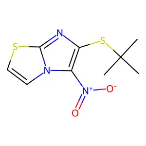6-(Tert-butylsulfanyl)-5-nitroimidazo[2,1-b][1,3]thiazole structure