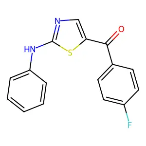 (2-Anilino-1,3-thiazol-5-yl)(4-fluorophenyl)methanone structure