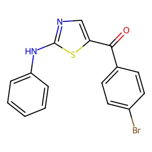 (4-Bromophenyl)[2-(phenylamino)-5-thiazolyl]methanone structure