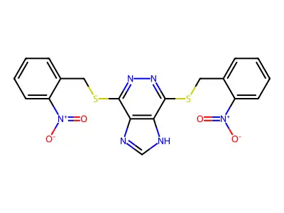 4,7-bis[(2-nitrophenyl)methylsulfanyl]-1H-imidazo[4,5-d]pyridazine structure