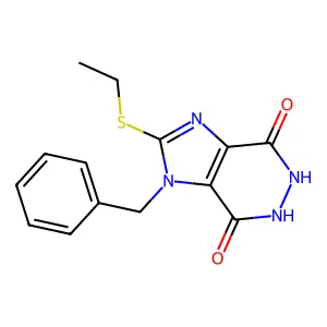 1-Benzyl-2-(ethylsulfanyl)-5,6-dihydro-1h-imidazo[4,5-d]pyridazine-4,7-dione structure